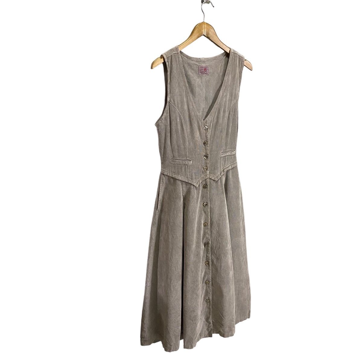 Japanese Brand Rna inc. over button sleeveless corduroy dress Size M / US 6-8 / IT 42-44 - 3 Thumbnail