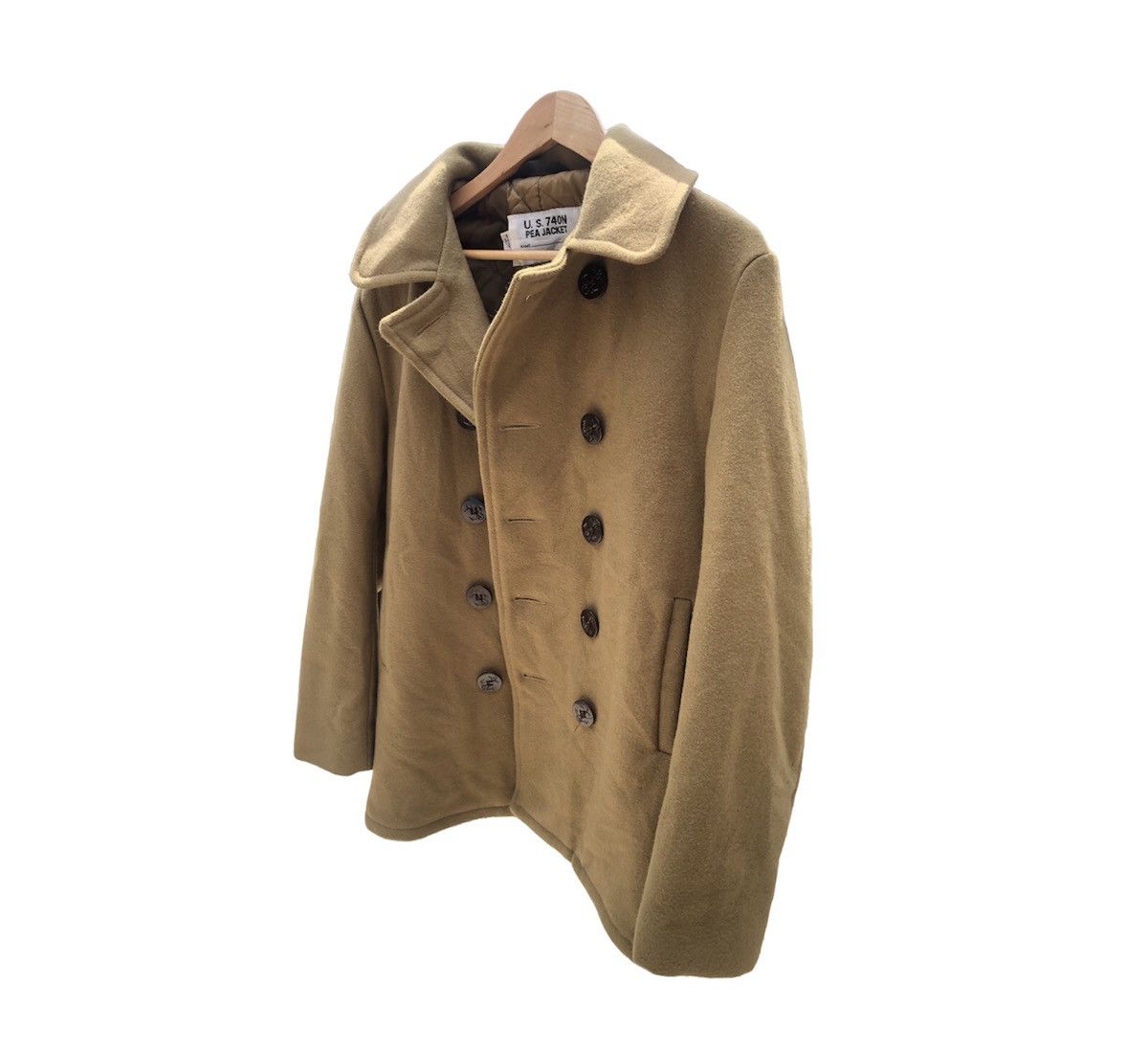 image of Schott 740N Navy Peacoat in Beige, Men's (Size Small)