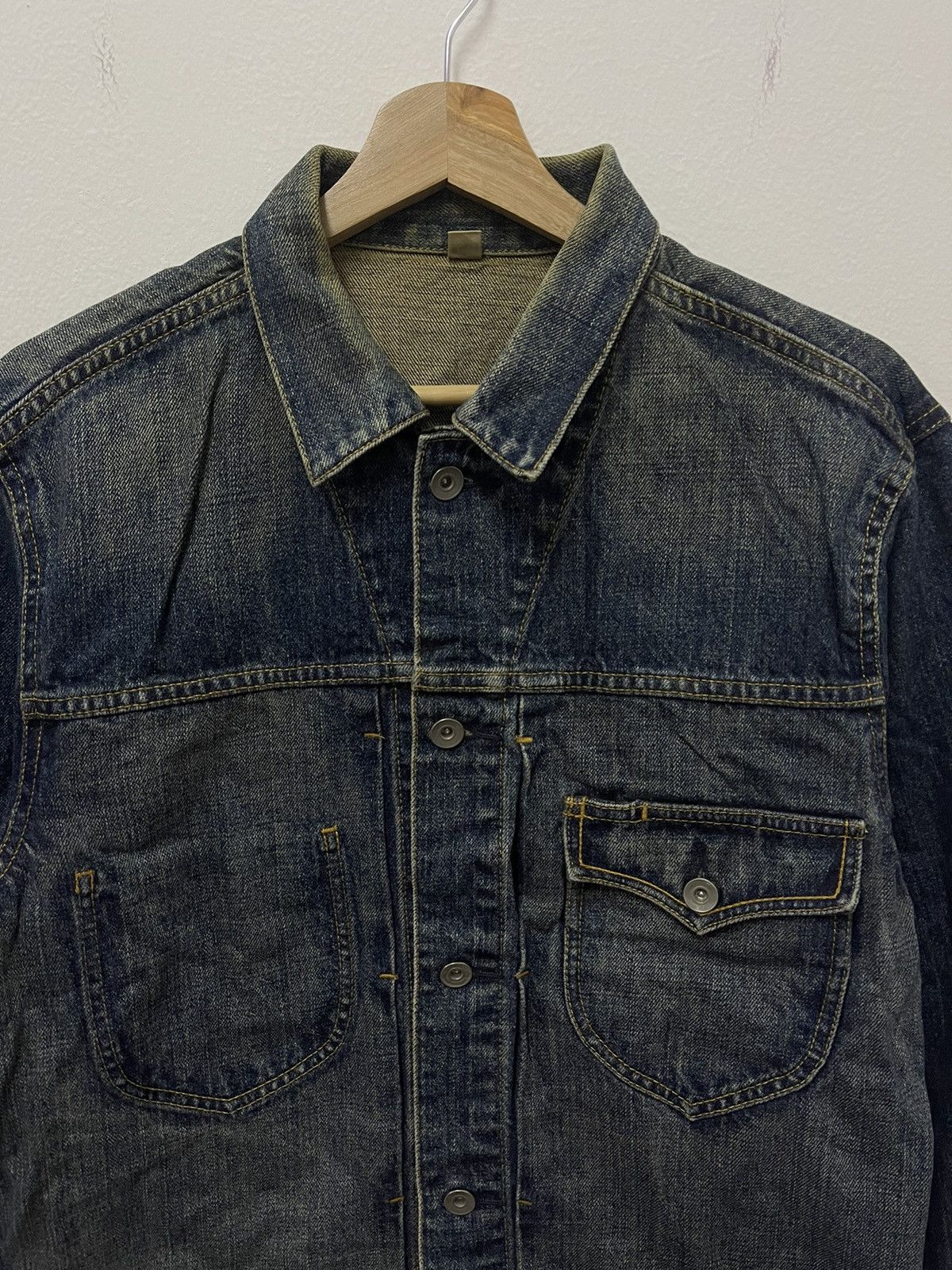 Japanese Brand × Vintage Japanese Rare Design Trucker Denim Jacket Size US M / EU 48-50 / 2 - 2 Thumbnail