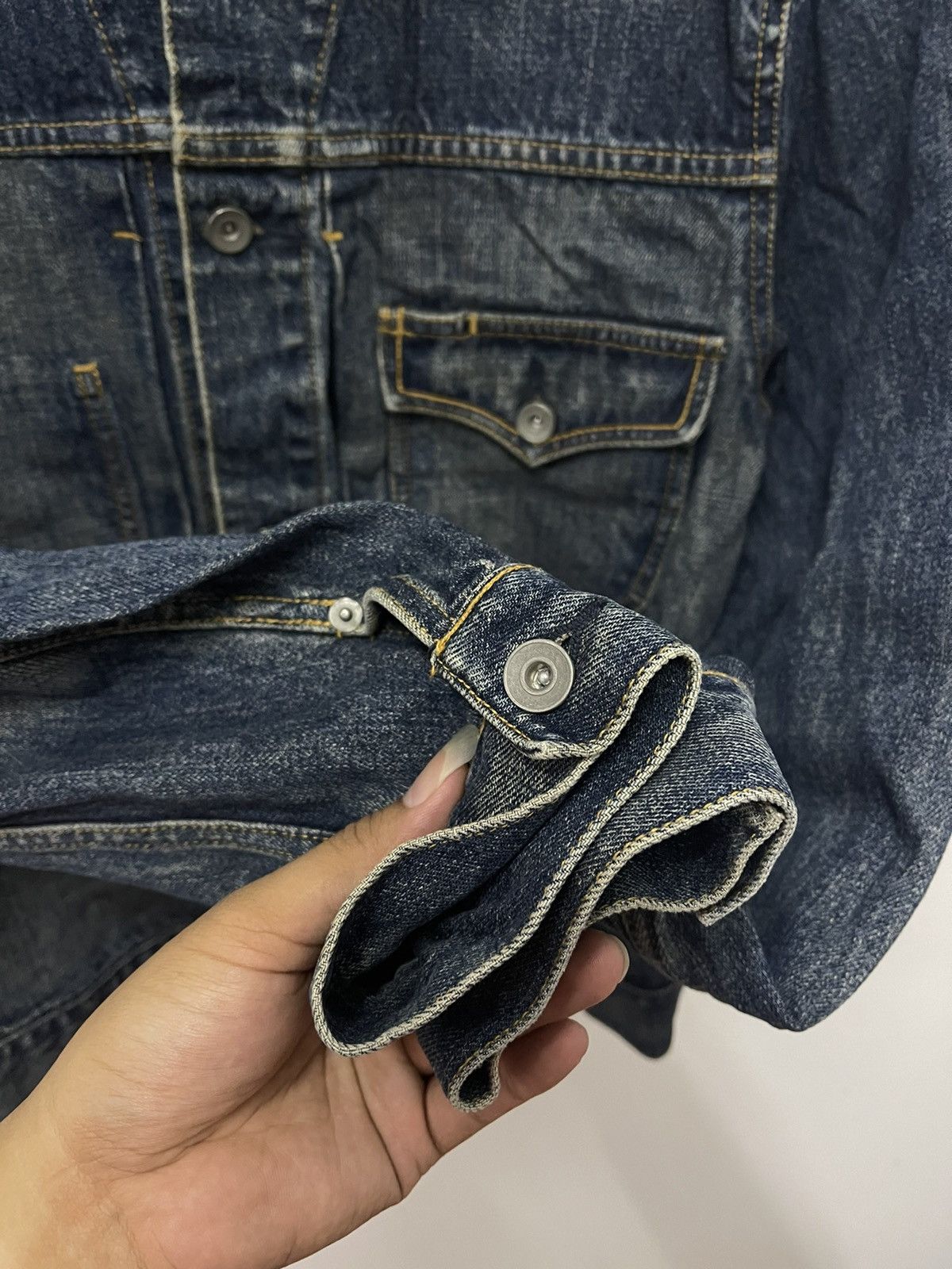 Japanese Brand × Vintage Japanese Rare Design Trucker Denim Jacket Size US M / EU 48-50 / 2 - 5 Thumbnail