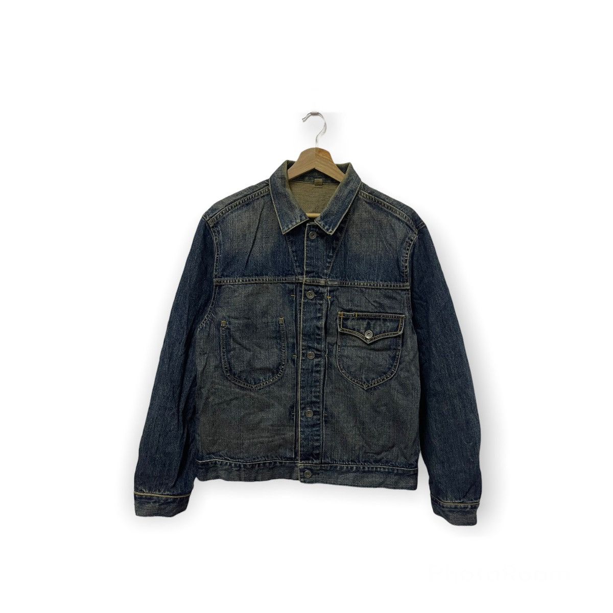 Japanese Brand × Vintage Japanese Rare Design Trucker Denim Jacket Size US M / EU 48-50 / 2 - 1 Thumbnail