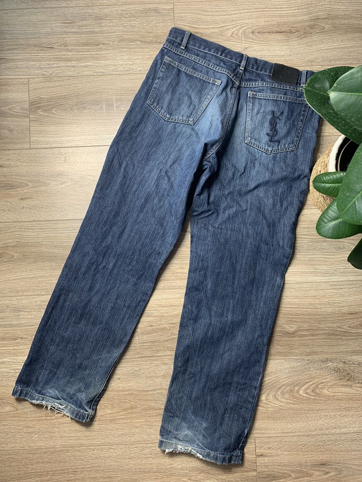 Vintage YSL Big Logo Rare Jeans