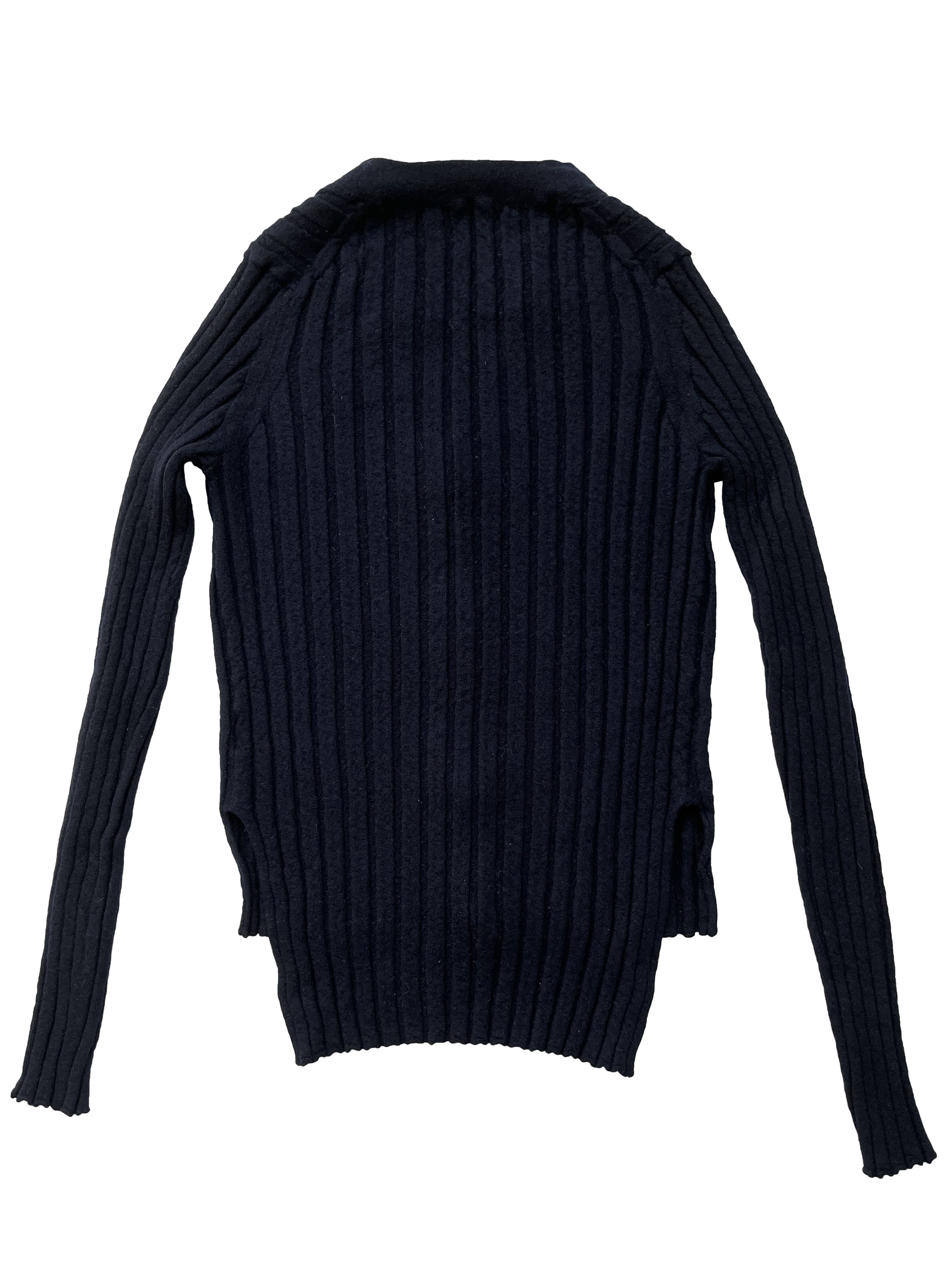 Celine ⚡️QUICK SALE⚡️Celine Navy Wool Rib Knit Two Level Cardigan Size XS / US 0-2 / IT 36-38 - 2 Thumbnail