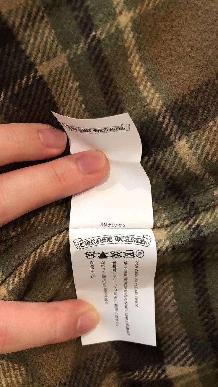 Chrome Hearts Chrome Hearts Khaki Work Dog Flannel Shirt Size US XL / EU 56 / 4 - 5 Thumbnail