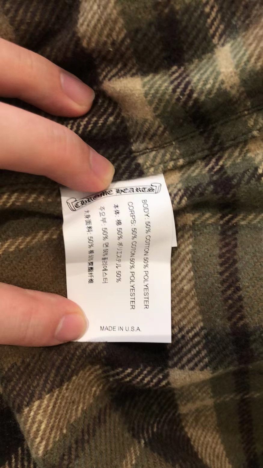 Chrome Hearts Chrome Hearts Khaki Work Dog Flannel Shirt Size US XL / EU 56 / 4 - 9 Thumbnail
