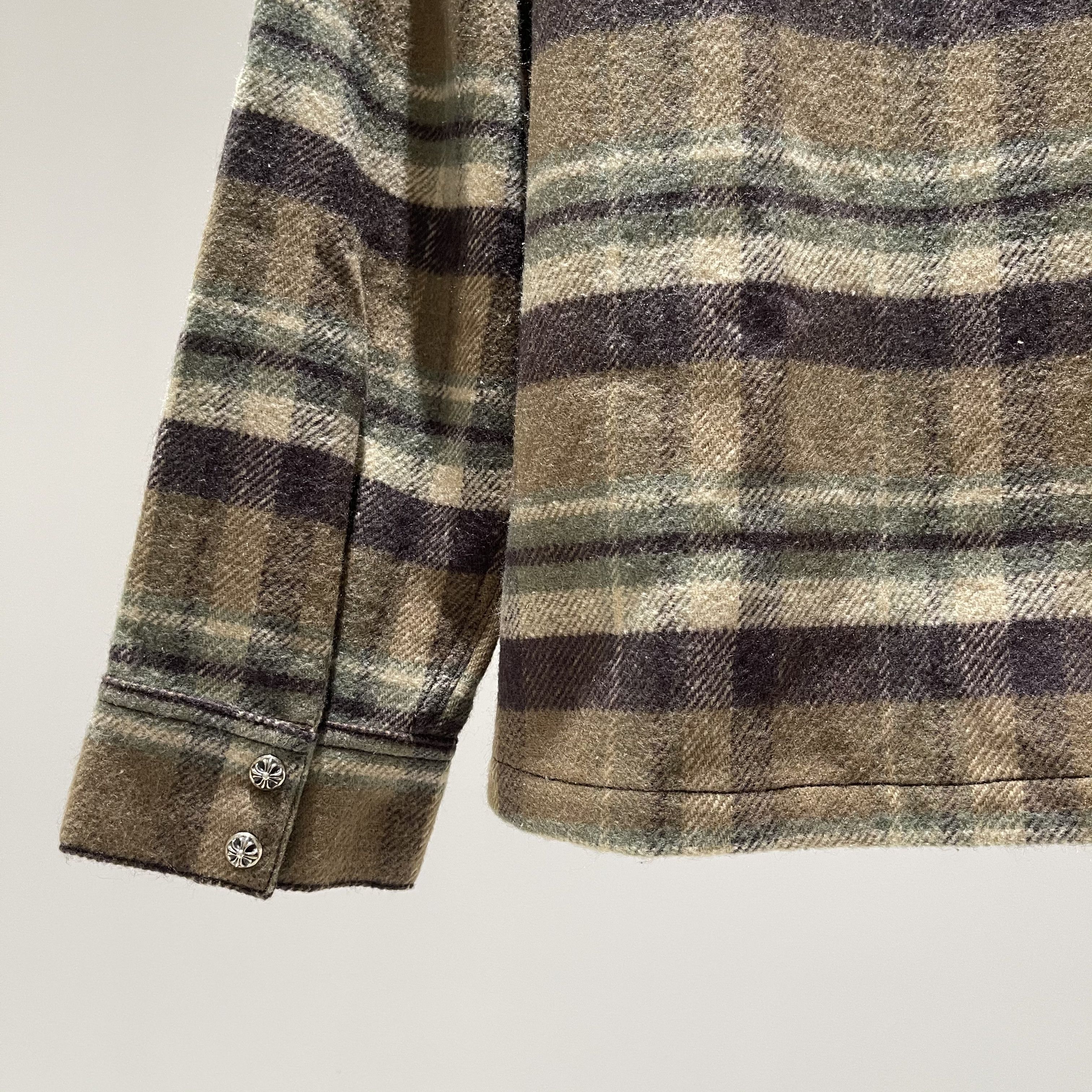 Chrome Hearts Chrome Hearts Khaki Work Dog Flannel Shirt Size US XL / EU 56 / 4 - 4 Thumbnail