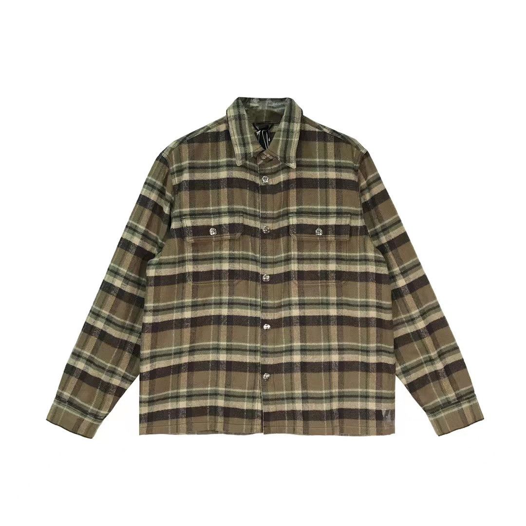 Chrome Hearts Chrome Hearts Khaki Work Dog Flannel Shirt Size US XL / EU 56 / 4 - 1 Thumbnail