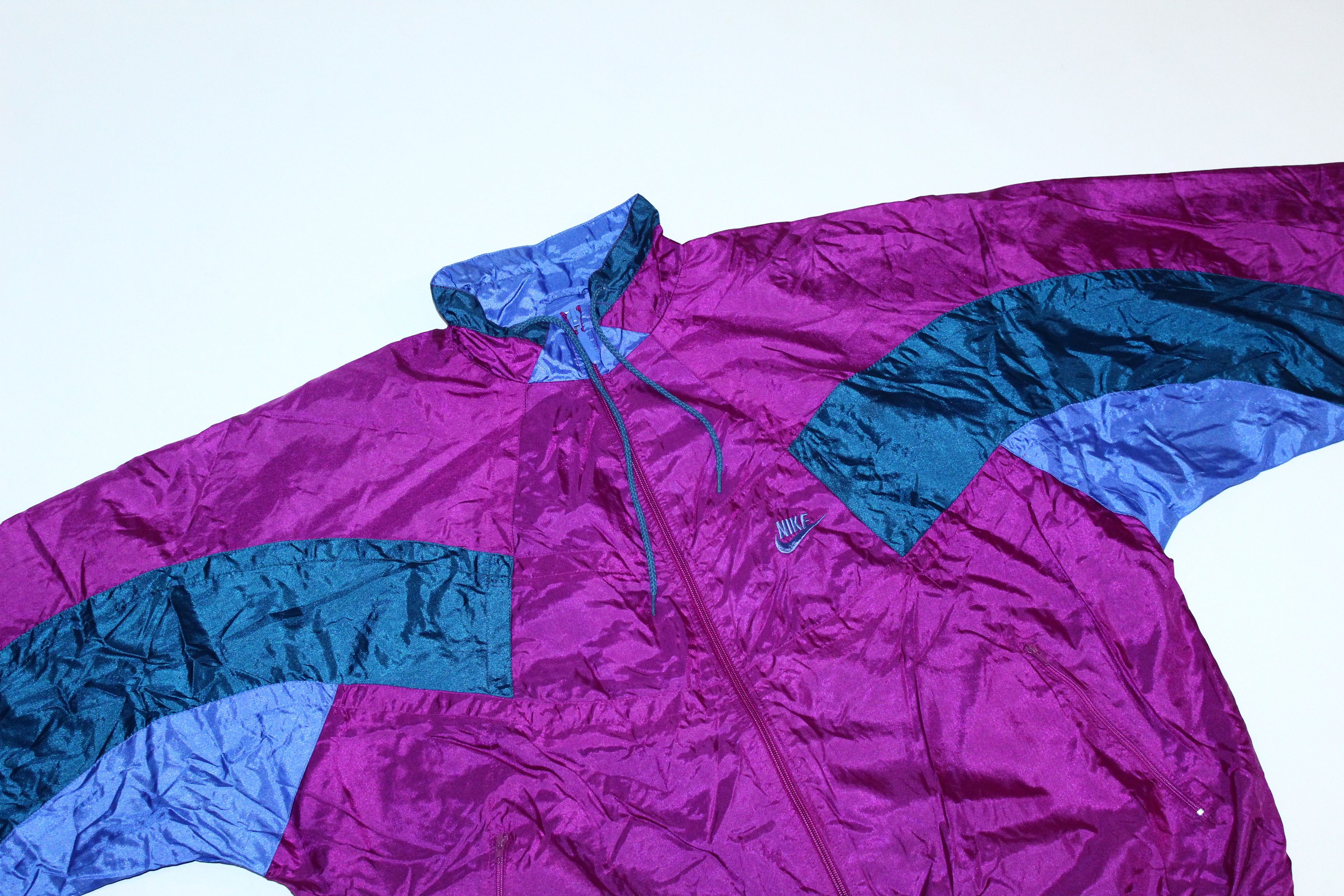 Nike 🔥 VTG 🔥 90s Nike Acid Coloured Windbreaker Track Jacket Size US L / EU 52-54 / 3 - 3 Thumbnail
