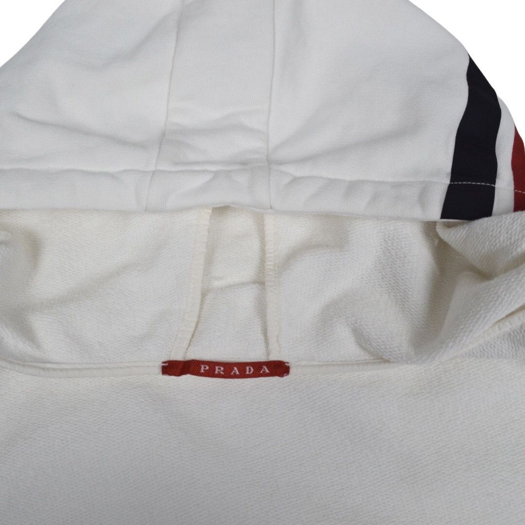 Prada Prada Sport Striped Zip Hoodie White Size US L / EU 52-54 / 3 - 5 Thumbnail