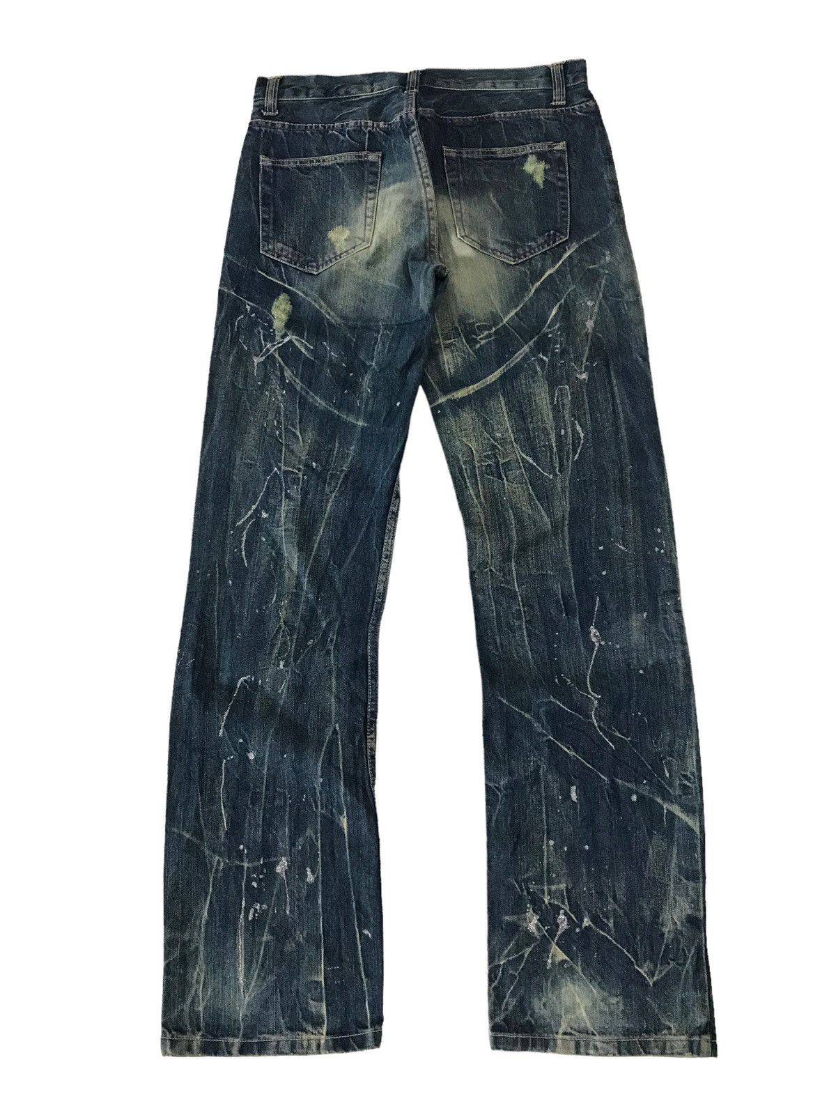 Japanese Brand Thrashed 💥 Nylaus Jeans Ripped Distressed Denim Pant Size US 32 / EU 48 - 10 Thumbnail