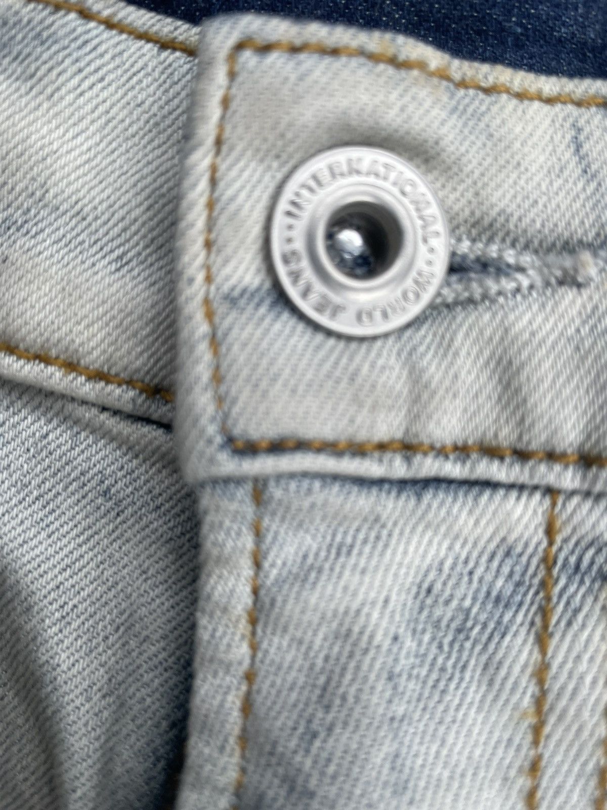 GU GU Japan Bleached Denim Size US 33 - 10 Thumbnail