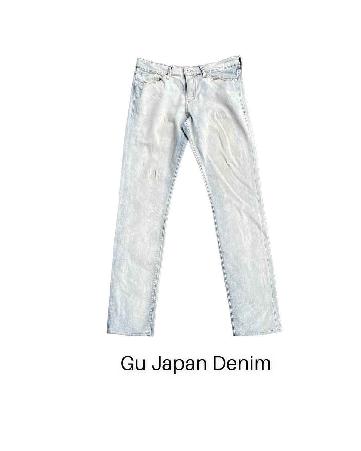 GU GU Japan Bleached Denim Size US 33 - 1 Thumbnail