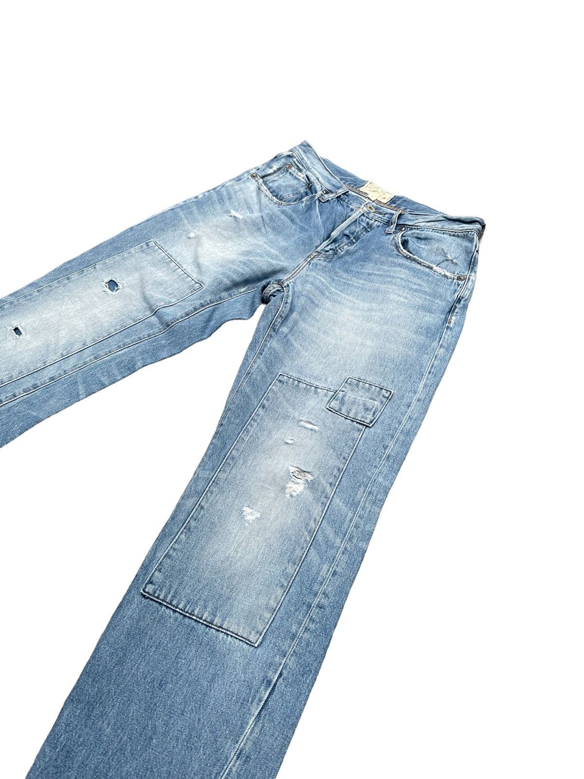 Japanese Brand Japanese Kibata Distresed Denim Size US 29 - 3 Thumbnail