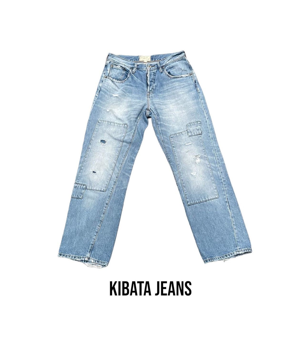 Japanese Brand Japanese Kibata Distresed Denim Size US 29 - 1 Thumbnail