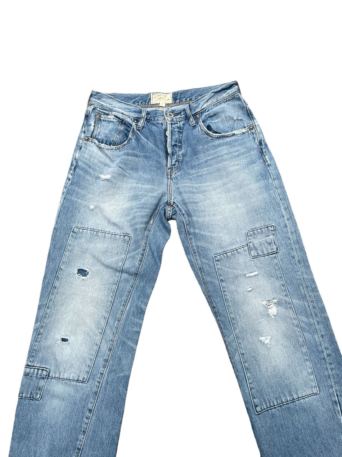Japanese Brand Japanese Kibata Distresed Denim Size US 29 - 4 Thumbnail