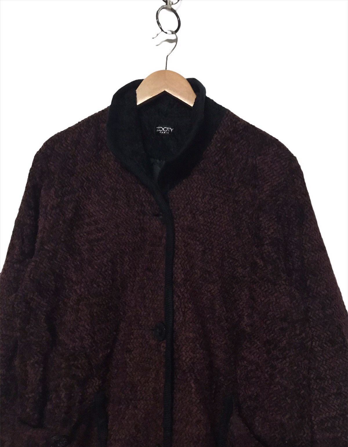 Vintage 🔥Zooty Paris Button Knitting Long Jacket Size US L / EU 52-54 / 3 - 4 Thumbnail