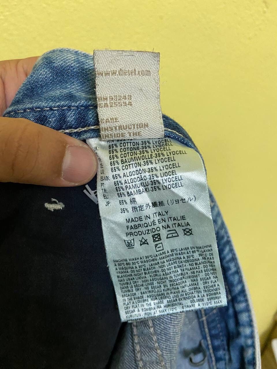 Diesel Diesel Distressed Patchwork Washed Indigo Pant Size US 33 - 8 Thumbnail