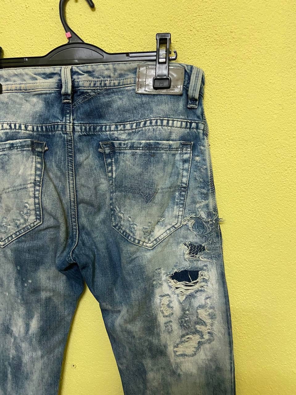 Diesel Diesel Distressed Patchwork Washed Indigo Pant Size US 33 - 6 Thumbnail