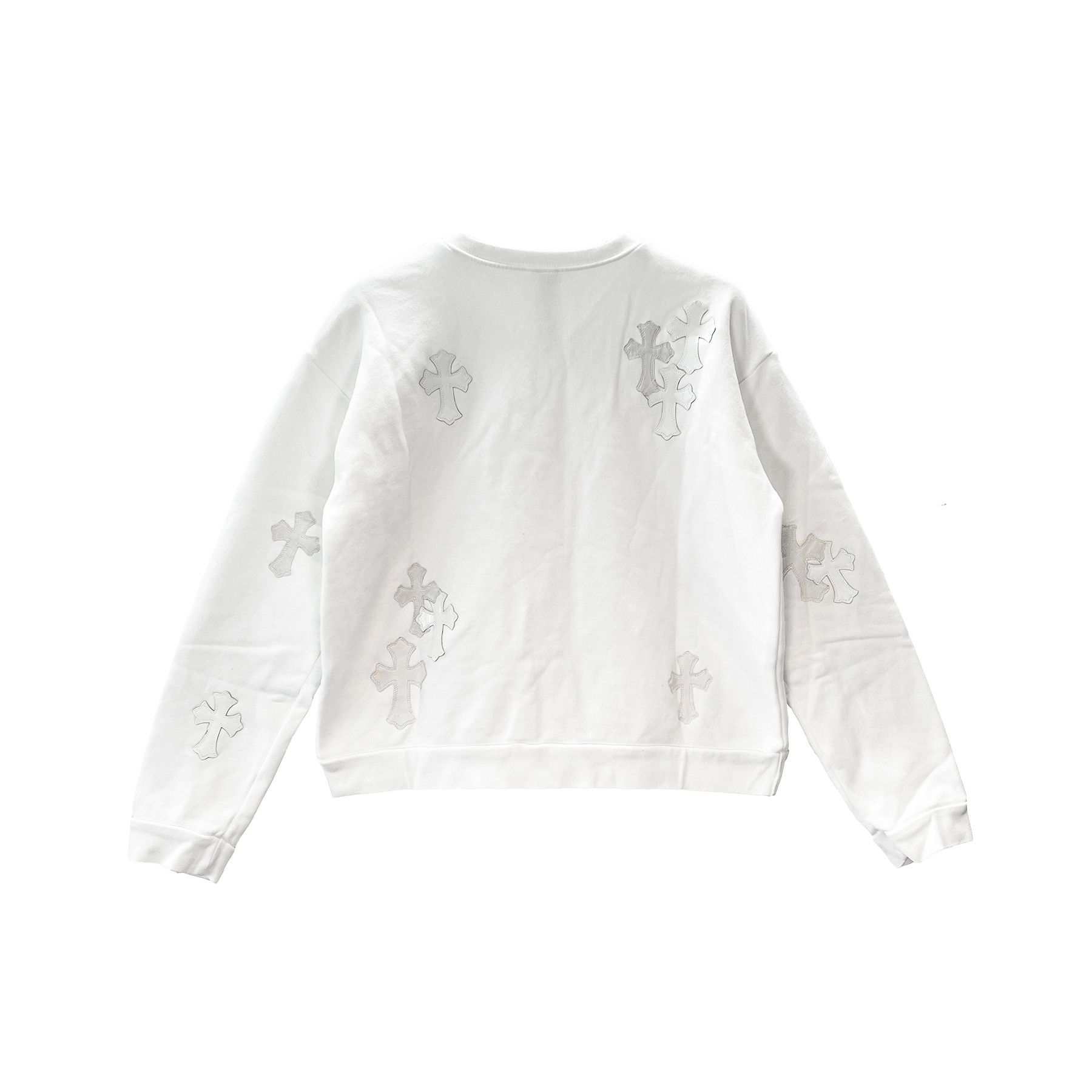 Chrome Hearts Chrome Hearts White Patent Leather Cross Sweatshirt Size US L / EU 52-54 / 3 - 1 Thumbnail