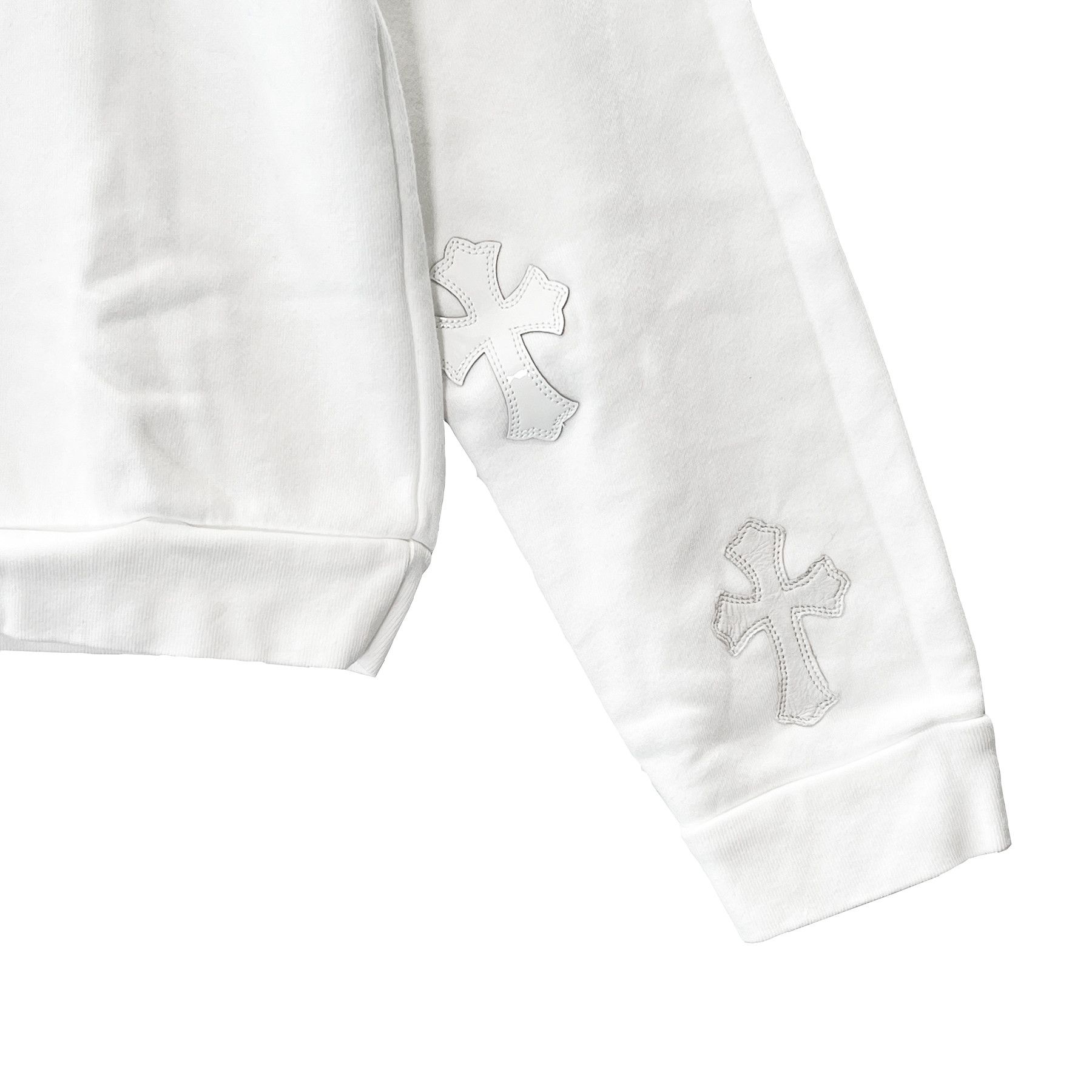 Chrome Hearts Chrome Hearts White Patent Leather Cross Sweatshirt Size US L / EU 52-54 / 3 - 3 Thumbnail