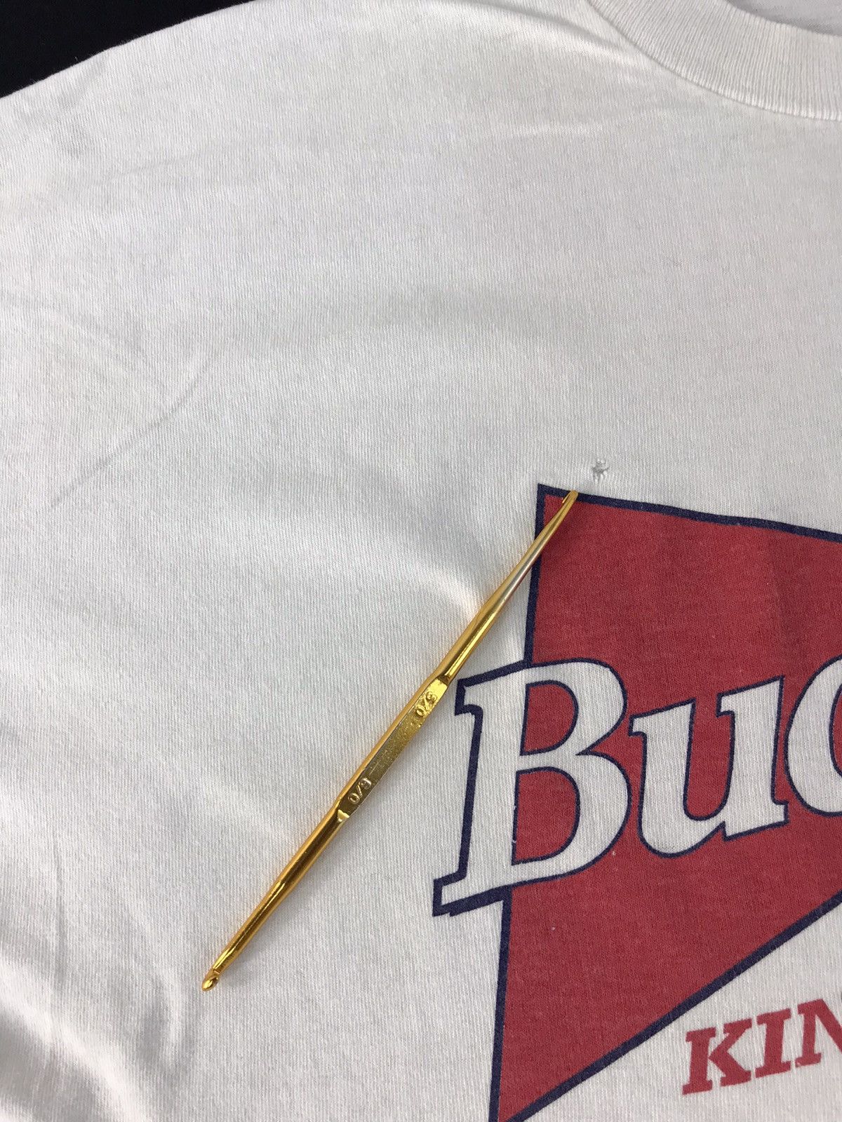 Budweiser × Vintage 90s Budweiser King Of Beer Big Logo Printed Screen Tee Size US XL / EU 56 / 4 - 14 Thumbnail