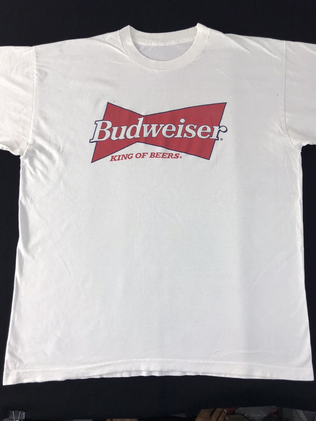 Budweiser × Vintage 90s Budweiser King Of Beer Big Logo Printed Screen Tee Size US XL / EU 56 / 4 - 3 Thumbnail