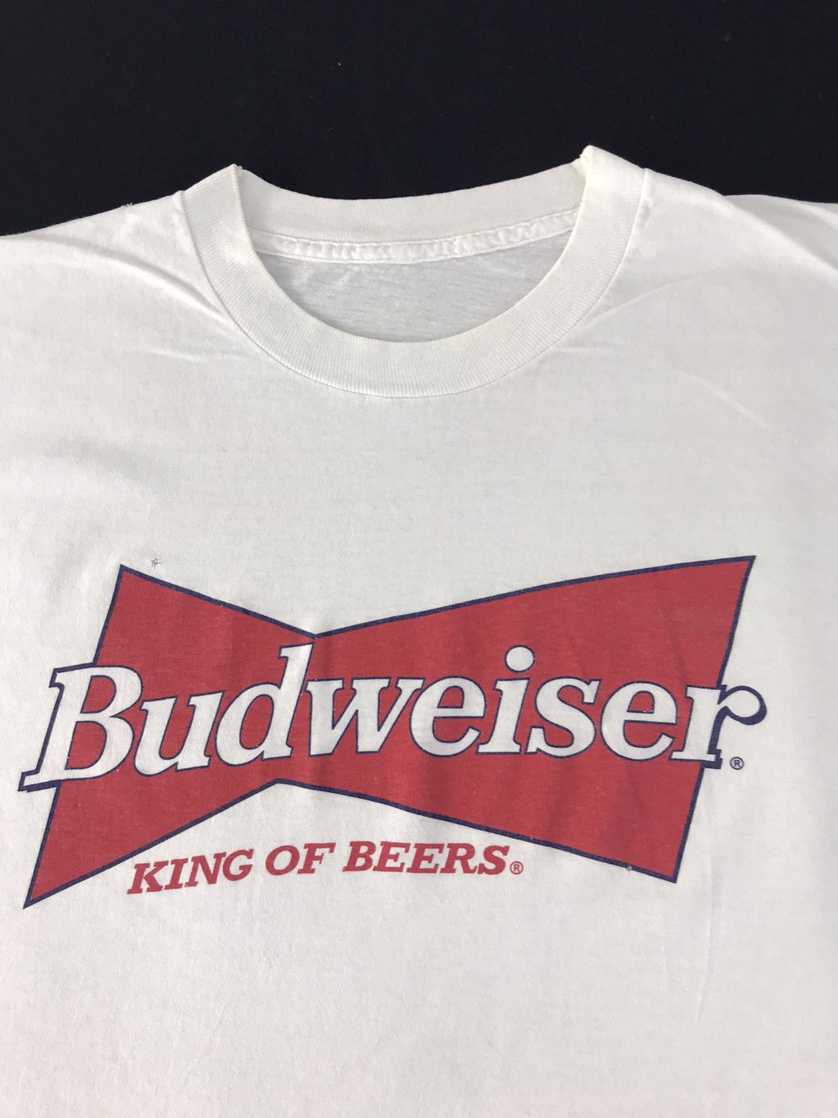 Budweiser × Vintage 90s Budweiser King Of Beer Big Logo Printed Screen Tee Size US XL / EU 56 / 4 - 4 Thumbnail