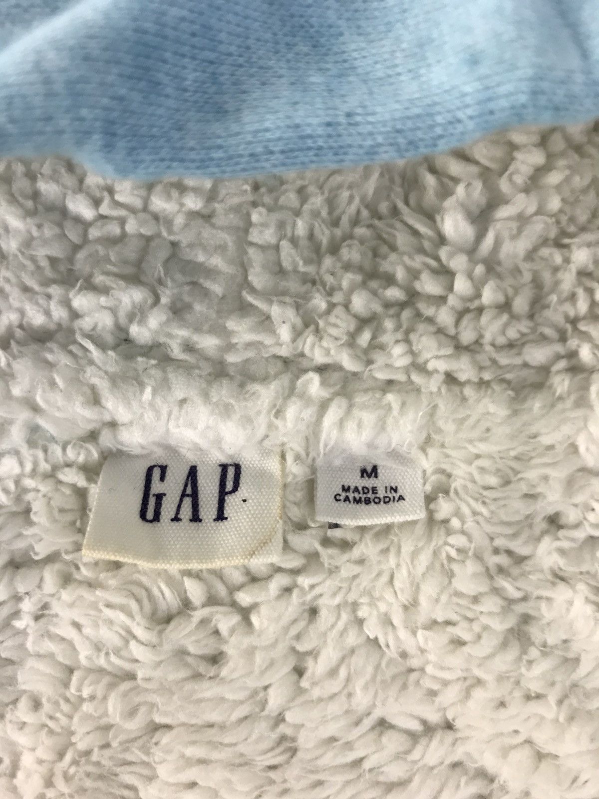 Gap × Japanese Brand GAP Logo Zipper Hoodies Sherpa Inner Big Logo Design Size M / US 6-8 / IT 42-44 - 7 Thumbnail