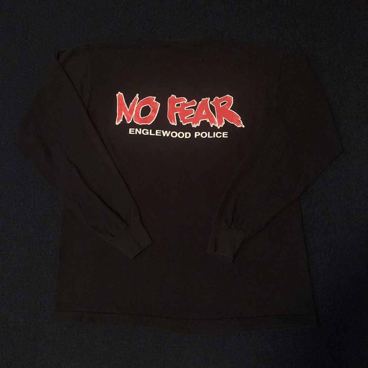 No Fear Rare Vintage 90s No Fear Englewood CO Police Longsleeve Tee Size US XL / EU 56 / 4 - 4 Thumbnail