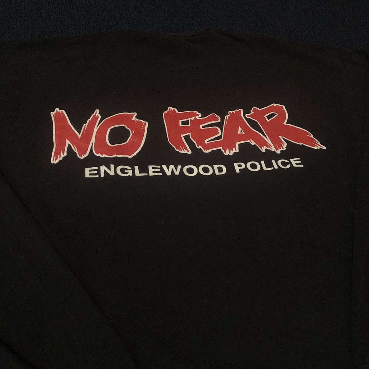 No Fear Rare Vintage 90s No Fear Englewood CO Police Longsleeve Tee Size US XL / EU 56 / 4 - 2 Thumbnail