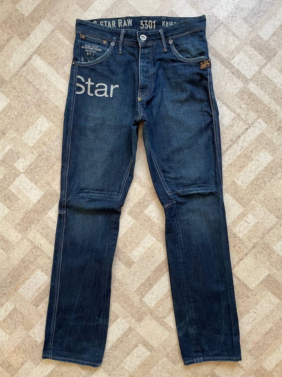 Vintage G-Star Raw 3301 Embroidered Logo Denim Jeans