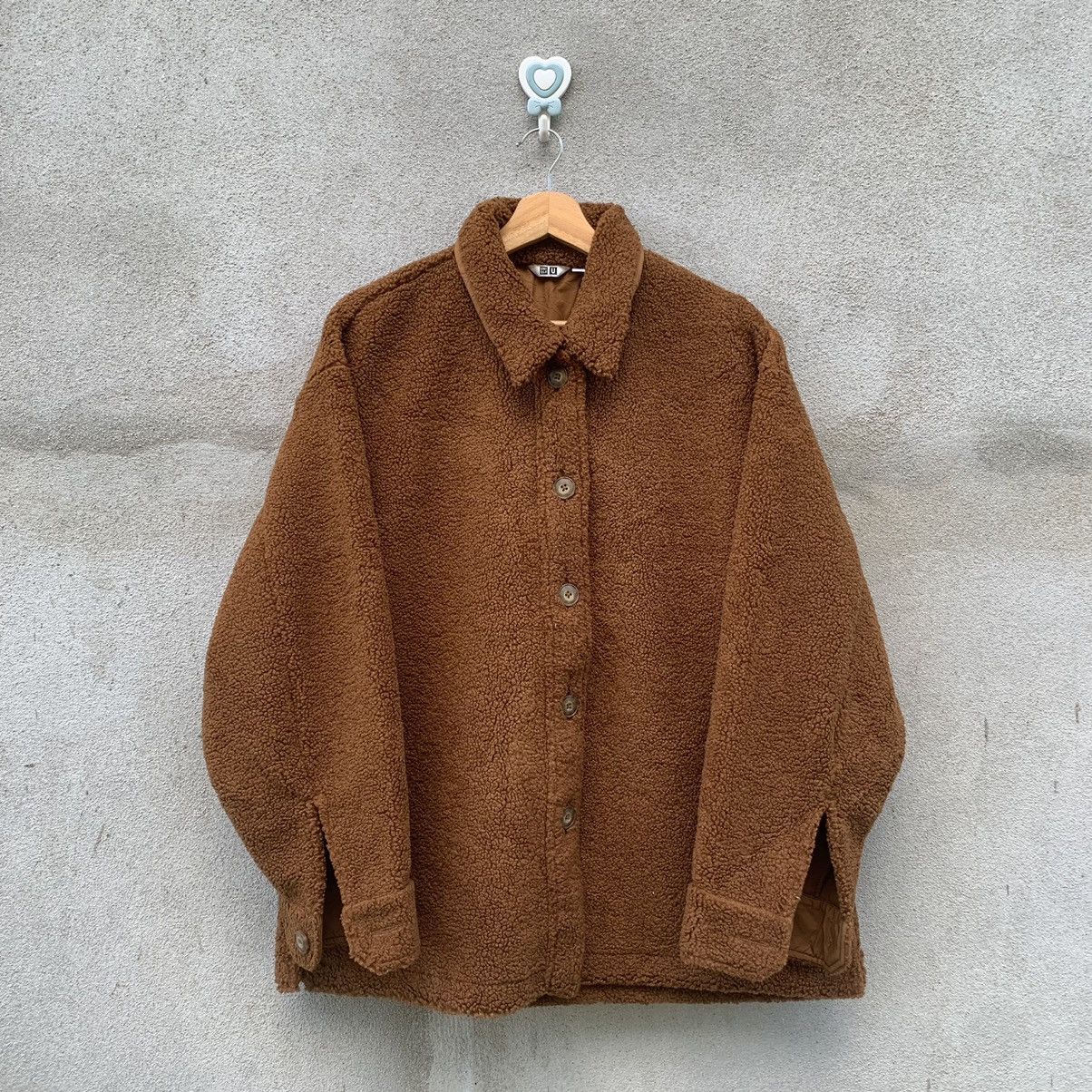 Japanese Brand × Lemaire × Uniqlo SHERPA FLEECE JAPANESE BRAND BUTTON UPS BAGGY BROWN JACKET Size US XL / EU 56 / 4 - 1 Thumbnail