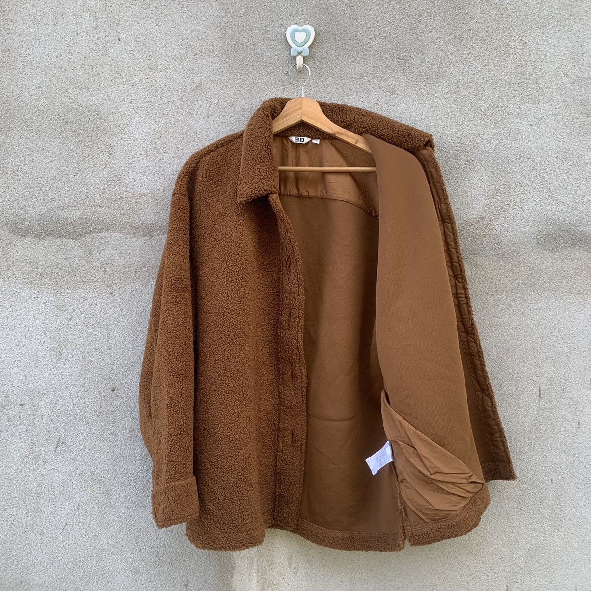 Japanese Brand × Lemaire × Uniqlo SHERPA FLEECE JAPANESE BRAND BUTTON UPS BAGGY BROWN JACKET Size US XL / EU 56 / 4 - 9 Thumbnail