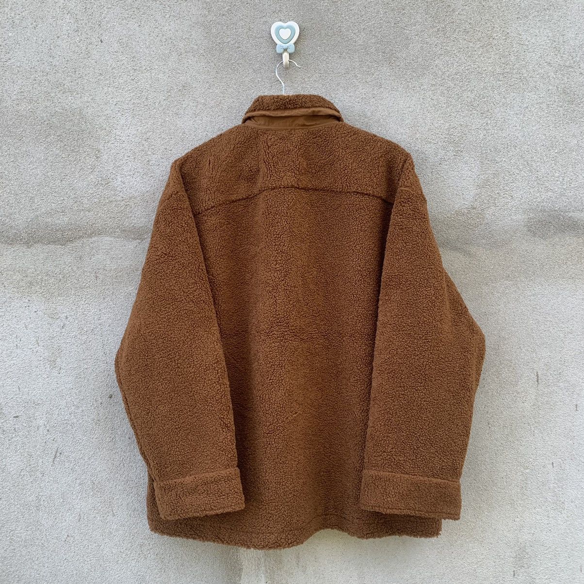 Japanese Brand × Lemaire × Uniqlo SHERPA FLEECE JAPANESE BRAND BUTTON UPS BAGGY BROWN JACKET Size US XL / EU 56 / 4 - 6 Thumbnail