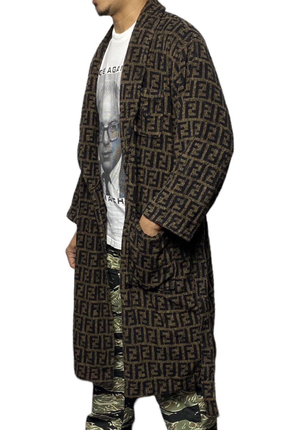Fendi Vintage FENDI Zucca Monogram Bathrobe Robe Size US L / EU 52-54 / 3 - 3 Thumbnail