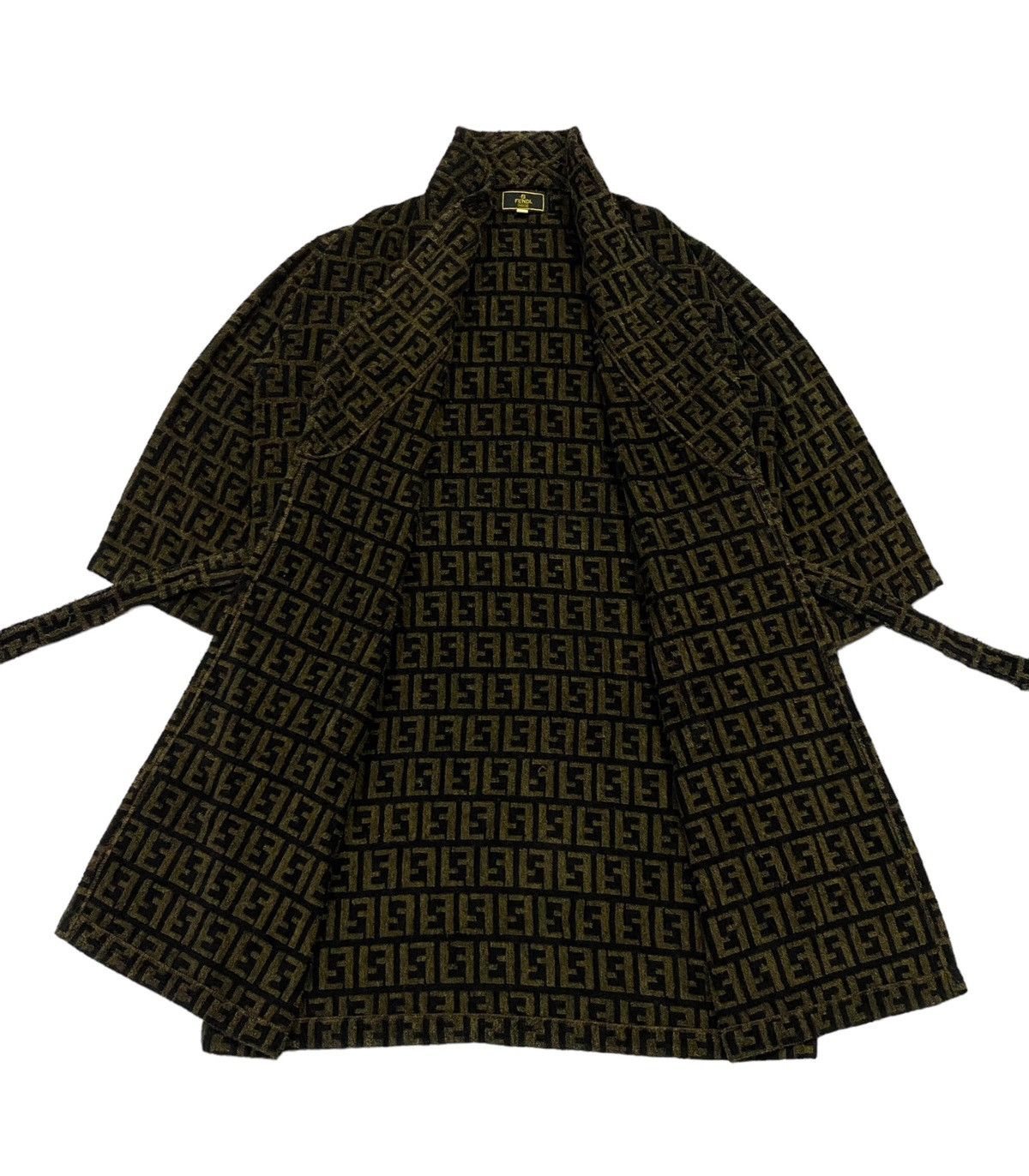 Fendi Vintage FENDI Zucca Monogram Bathrobe Robe Size US L / EU 52-54 / 3 - 20 Thumbnail