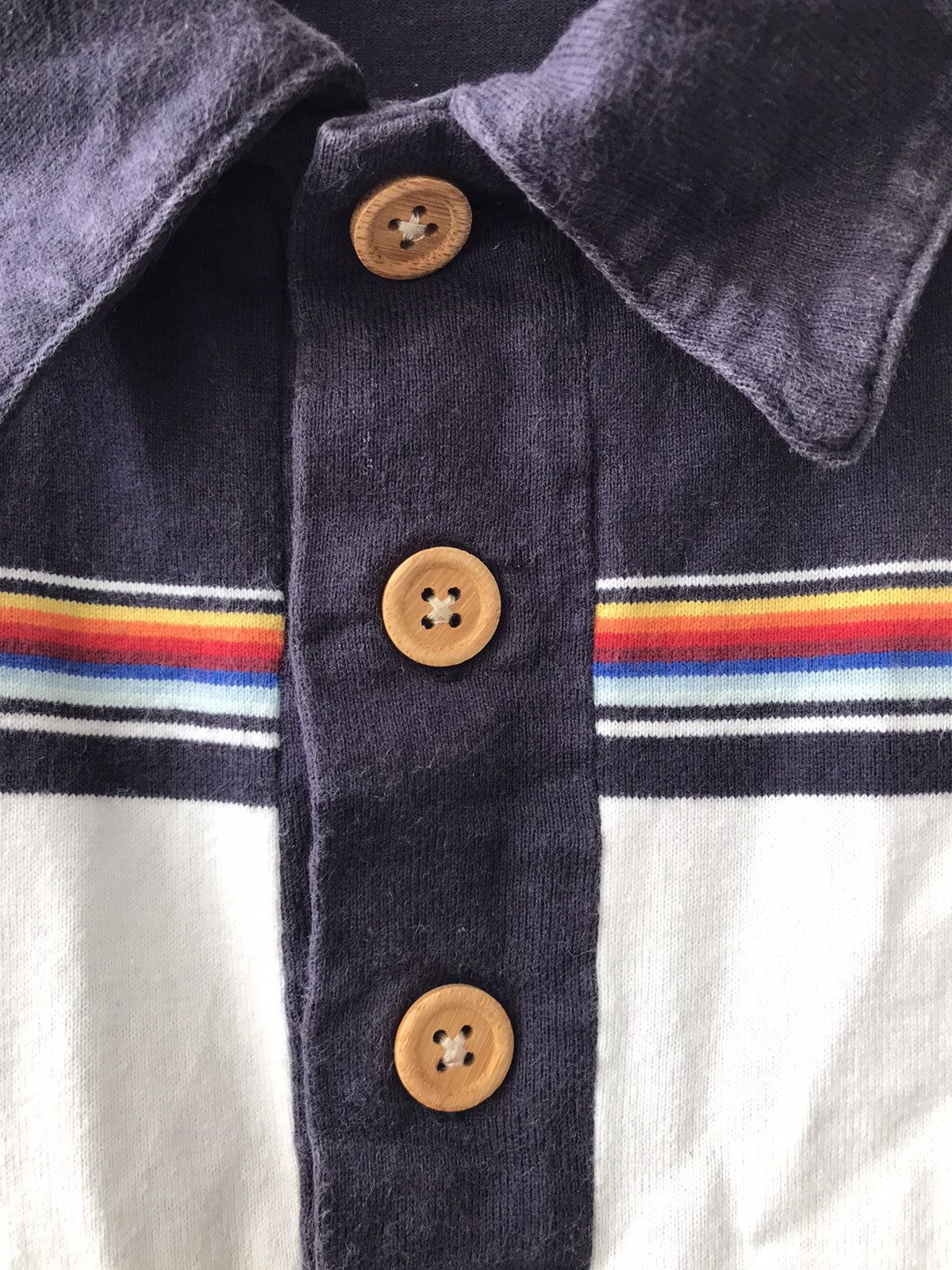 Hang Ten × Solid and Striped × Vintage Vintage Hangten Polo Tee Stripes Design Size US L / EU 52-54 / 3 - 4 Thumbnail