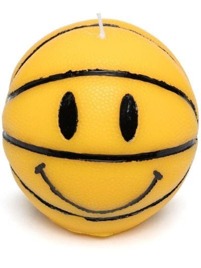 image of Hype x Market Chinatown Market Smiley Basketball Deco Candle Homegoods in Yellow, Men's