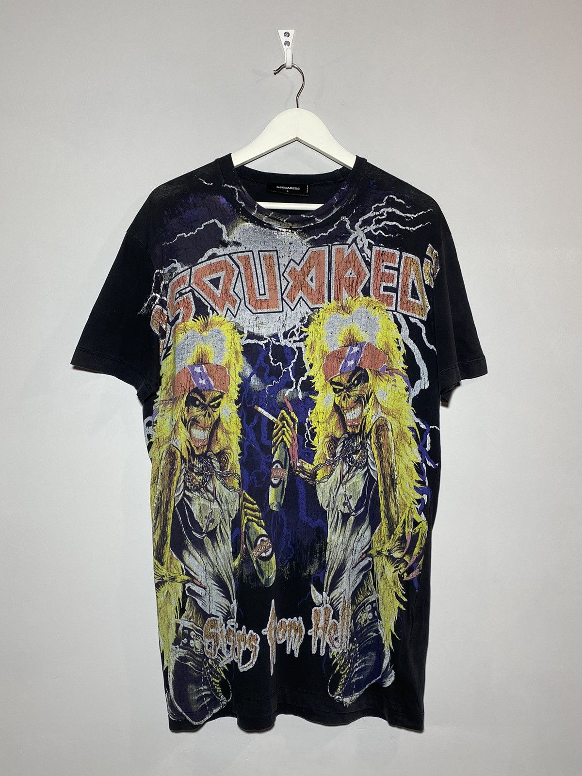 dsquared2 iron maiden t shirt