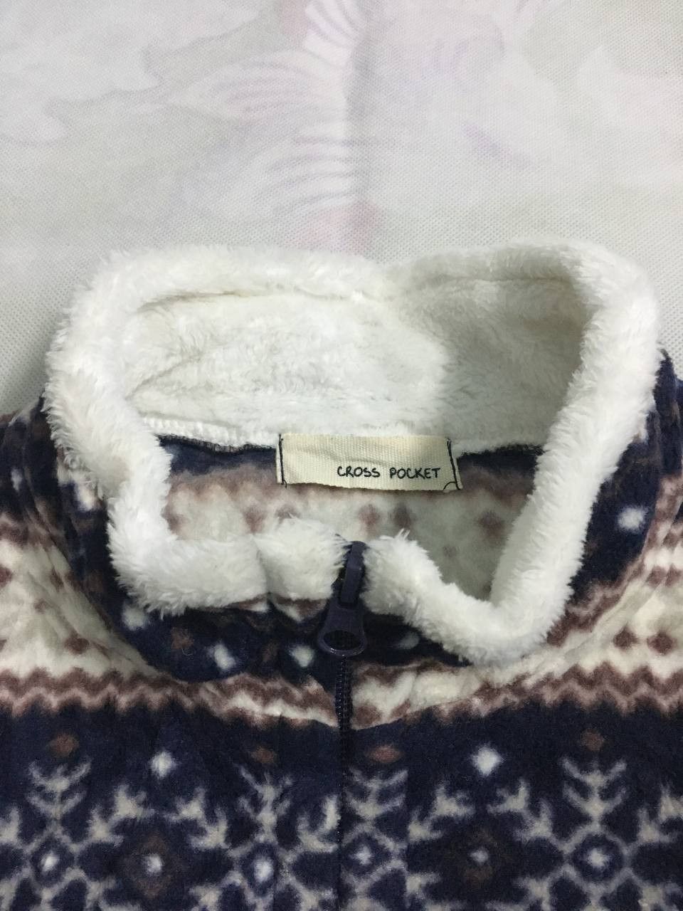 Japanese Brand × Vintage Cross Pocket Printed Fleece Vest Jacket Size US M / EU 48-50 / 2 - 6 Thumbnail