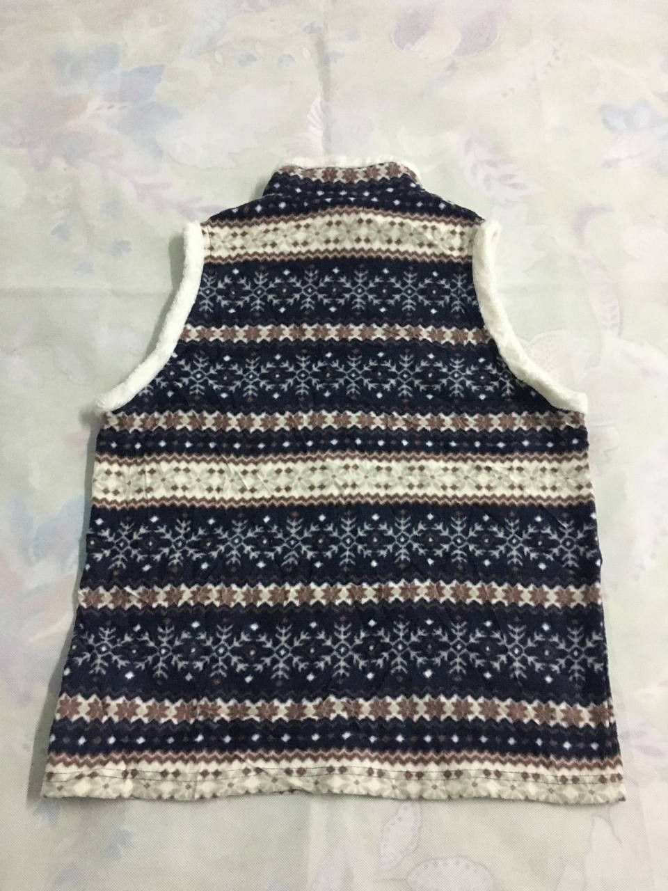 Japanese Brand × Vintage Cross Pocket Printed Fleece Vest Jacket Size US M / EU 48-50 / 2 - 9 Thumbnail