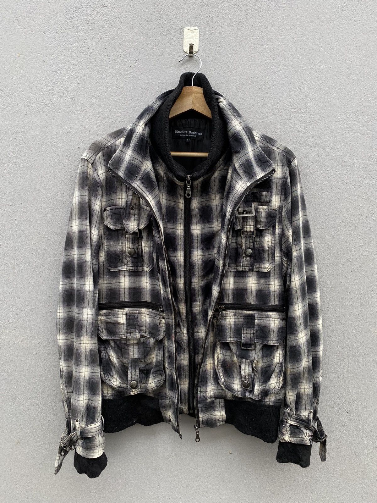 Japanese Brand 💥Japanese Bareback Realdress Shadow Plaid Bondage Jacket Size US M / EU 48-50 / 2 - 1 Thumbnail