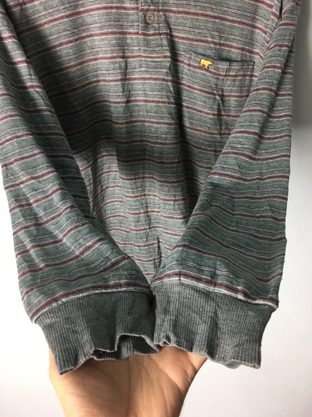 Golden Bear × Vintage Vintage Golden Bear Sweatshirt Half Button Stripes Design Size US M / EU 48-50 / 2 - 13 Thumbnail