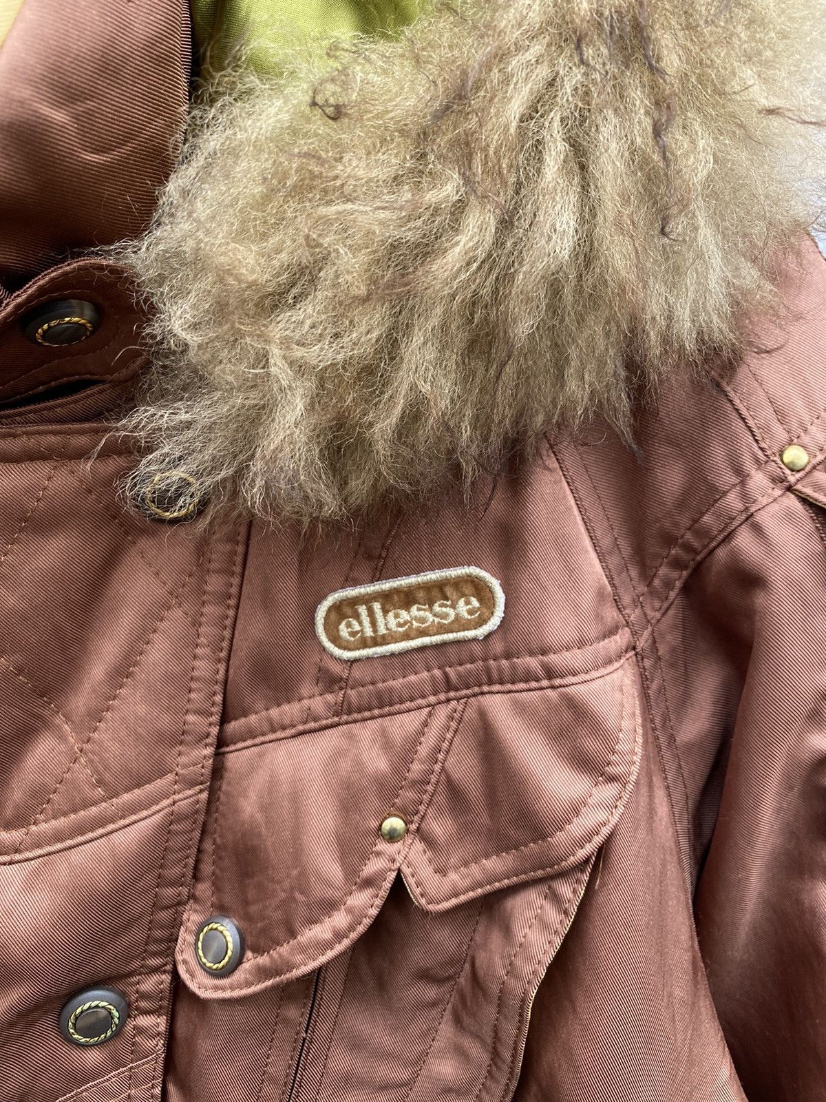 Ellesse × Goldwin RARE💥Vintage 90s ELLESSE ITALY x GOLDWIN Fur Snow BatJacket Size L / US 10 / IT 46 - 4 Thumbnail