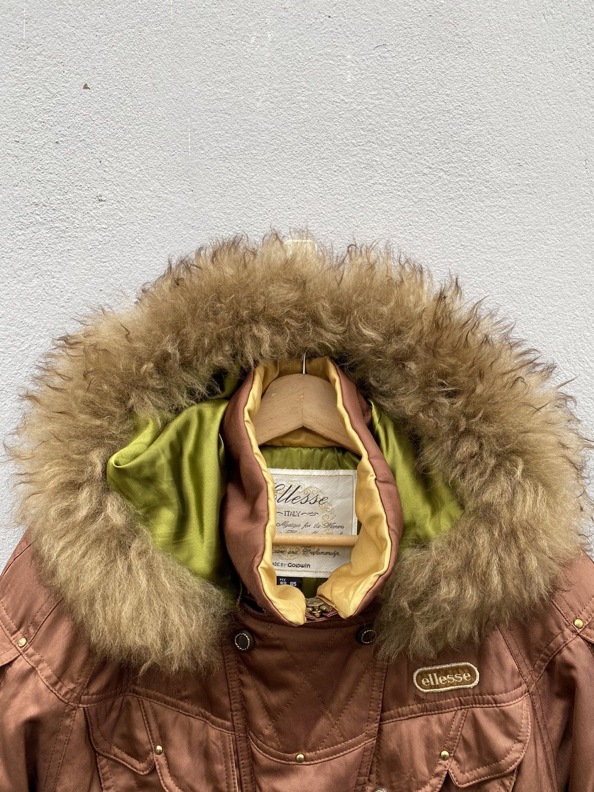 Ellesse × Goldwin RARE💥Vintage 90s ELLESSE ITALY x GOLDWIN Fur Snow BatJacket Size L / US 10 / IT 46 - 9 Thumbnail