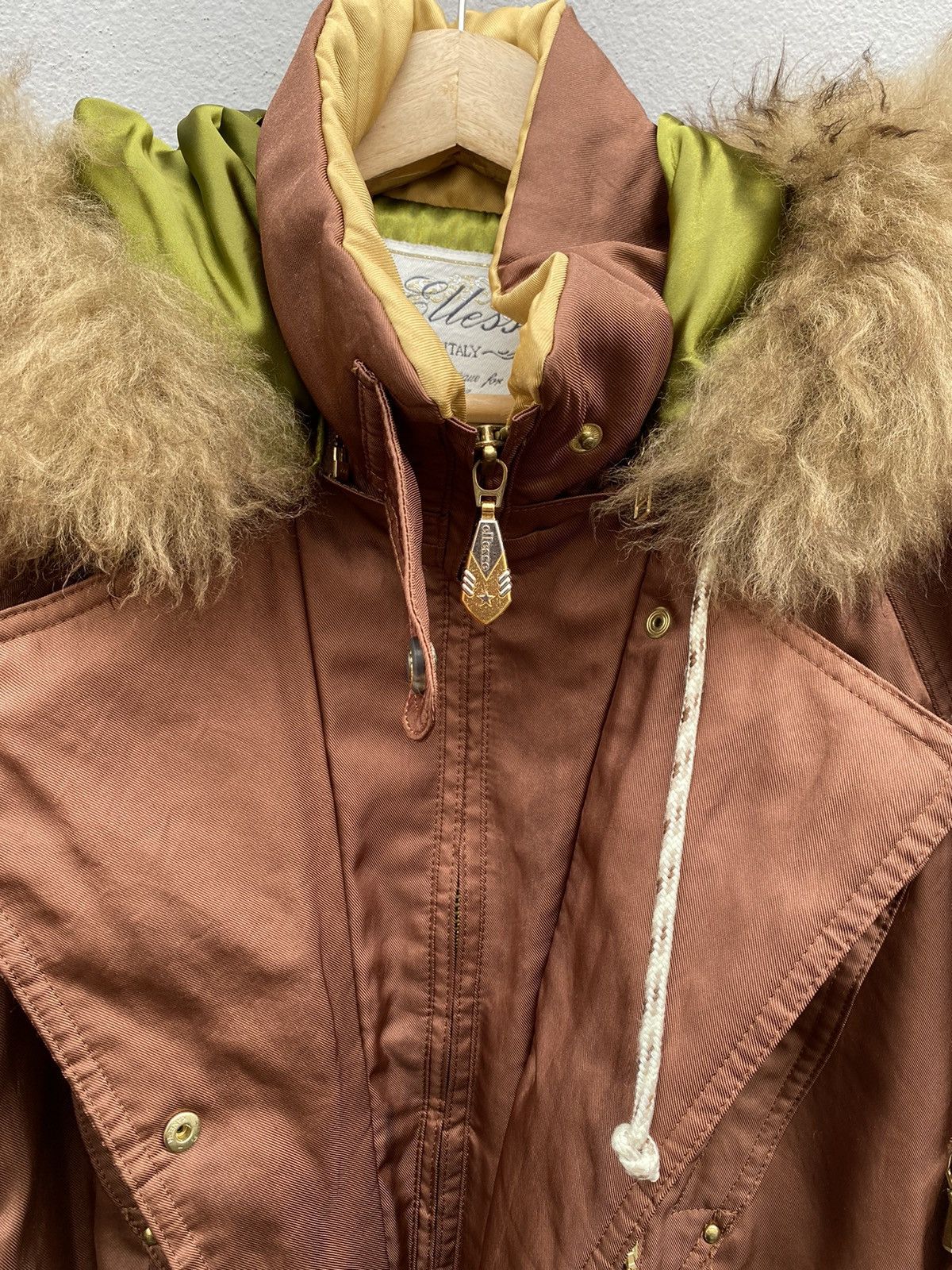 Ellesse × Goldwin RARE💥Vintage 90s ELLESSE ITALY x GOLDWIN Fur Snow BatJacket Size L / US 10 / IT 46 - 15 Thumbnail