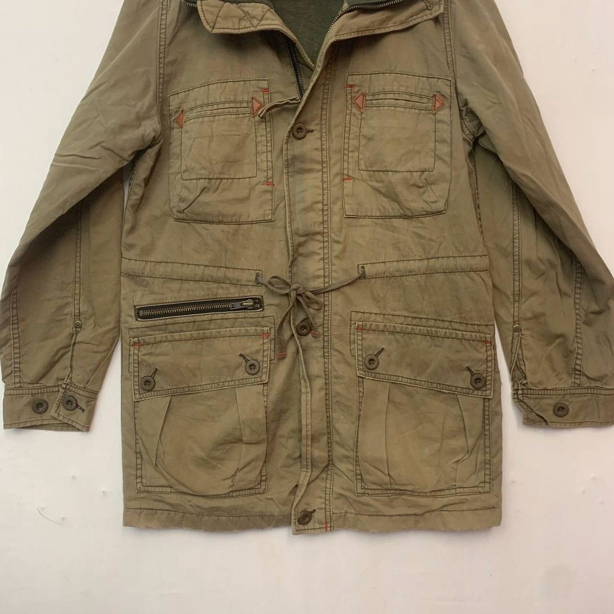 Parka London Authentic Cube Sugar Multi Pocket Olive Faded Parka Jacket Size US M / EU 48-50 / 2 - 4 Thumbnail