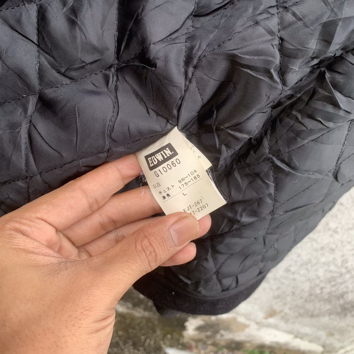 Japanese Vintage Black Hoodie Two Layer Edwin Jacket Light Jackets