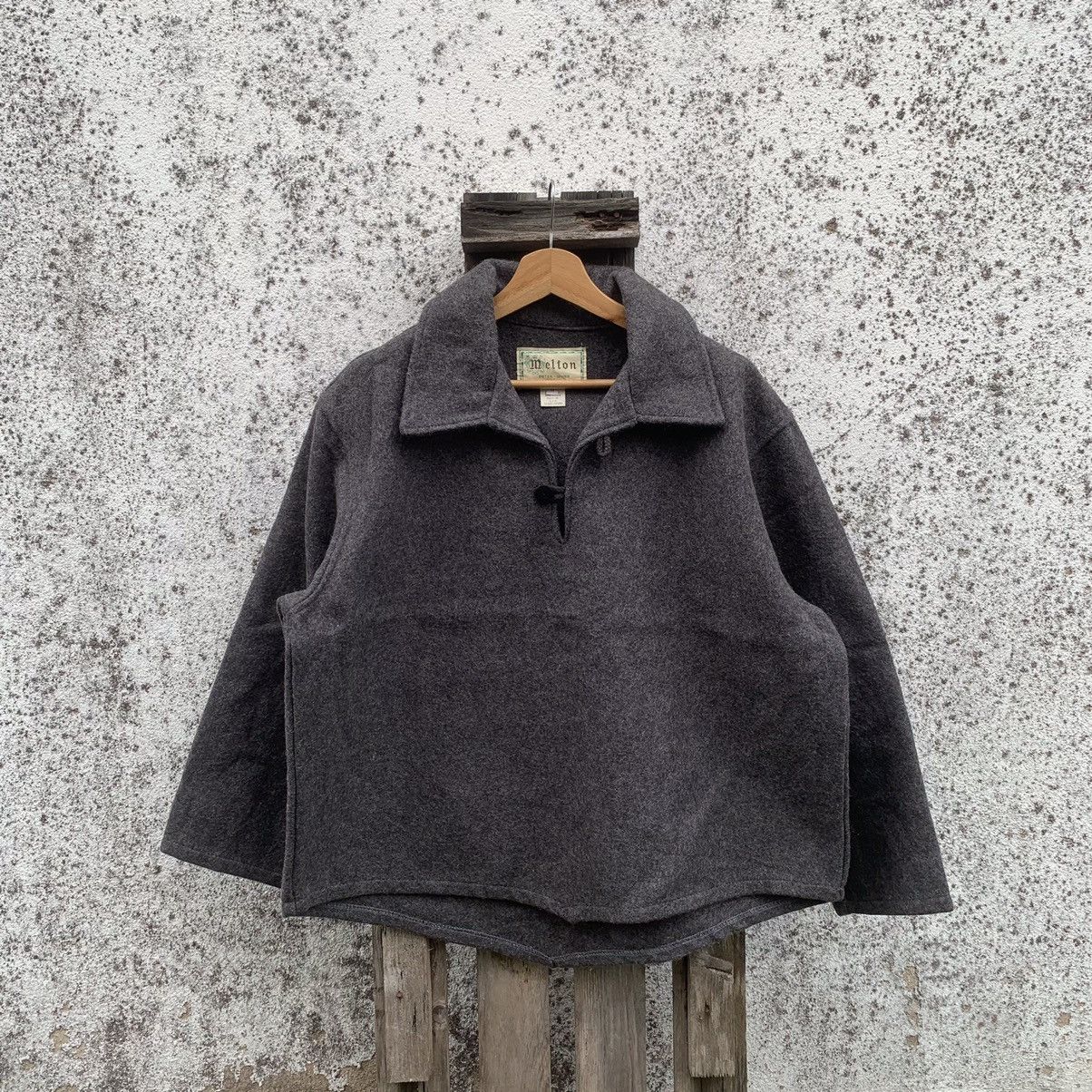 Vintage Vintage Melton Pullover Baggy Wool Sweater Jacket Size US L / EU 52-54 / 3 - 1 Thumbnail