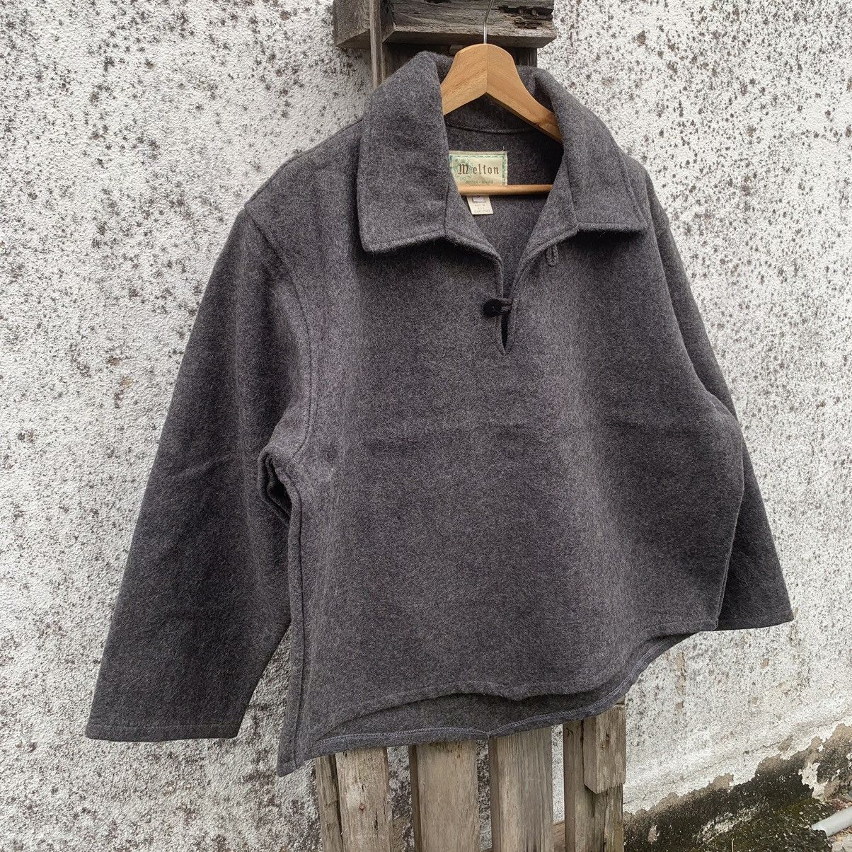 Vintage Vintage Melton Pullover Baggy Wool Sweater Jacket Size US L / EU 52-54 / 3 - 2 Thumbnail